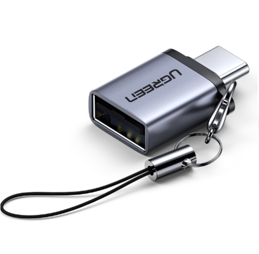 Адаптер с карабином Ugreen OTG Type-C to USB 3.0 Space Gray (US270)