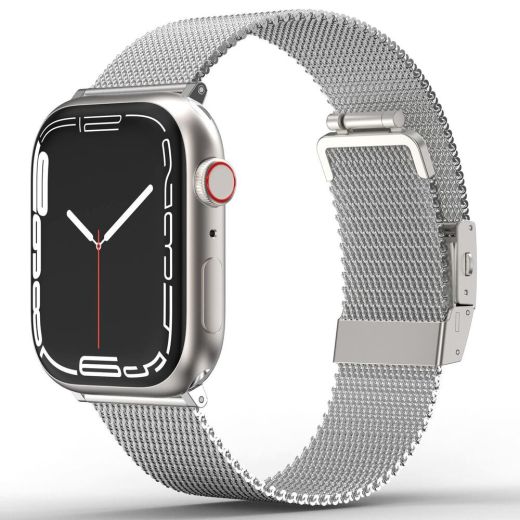 Ремешок AMAZINGthing Titan Metal Silver для Apple Watch 42mm | 41mm | 40mm | 38mm (ATS7TM41SV)