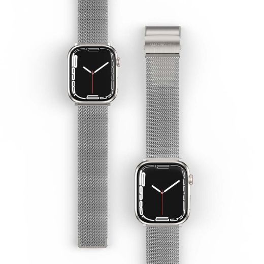 Ремешок AMAZINGthing Titan Metal Silver для Apple Watch 42mm | 41mm | 40mm | 38mm (ATS7TM41SV)