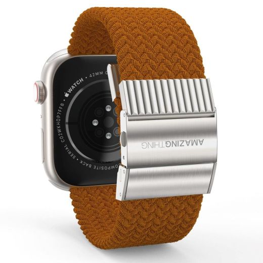 Ремінець AMAZINGthing Titan Weave Brown для Apple Watch 45mm | 44mm | 42mm  (ATS7TW45BN)