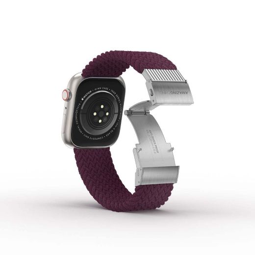 Ремешок AMAZINGthing Titan Weave Cherry для Apple Watch 45mm | 44mm | 42mm  (ATS7TW45DC)