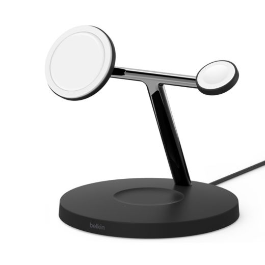 Бездротова зарядка Belkin 3 в 1 MagSafe iPhone Wireless Charger Black (WIZ017ttBK)