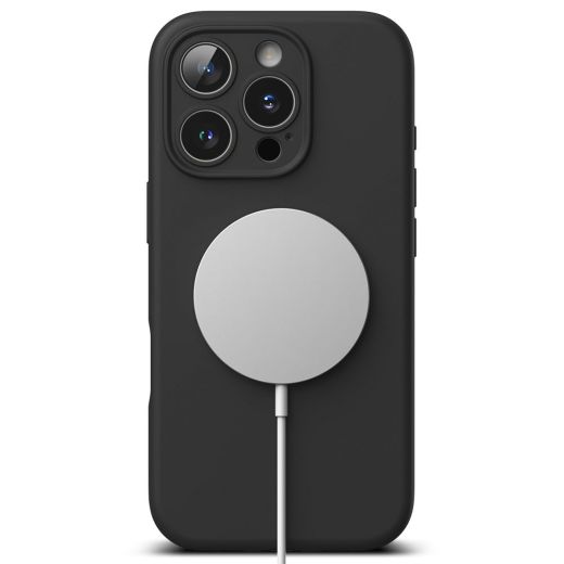 Силиконовый чехол Ringke Silicone Magnetic Black для iPhone 16 Pro