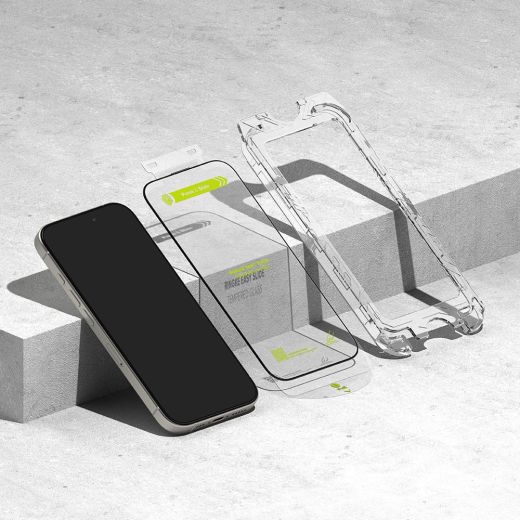 Защитное стекло Ringke Easy Slide 2 шт. Black для iPhone 16 Pro