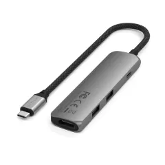 Адаптер Satechi 4 в 1 USB-C Slim Multiport Adapter 4K Space Grey (ST-P4SM)