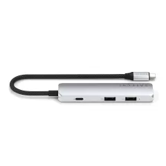 Адаптер Satechi 4 в 1 USB-C Slim Multiport Adapter 4K Silver (ST-P4SS)