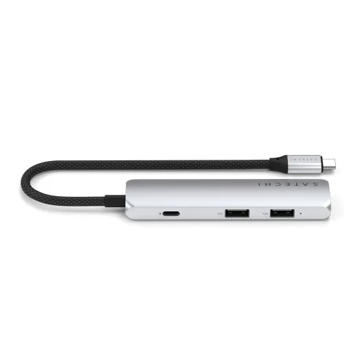 Адаптер Satechi 4 в 1 USB-C Slim Multiport Adapter 4K Silver (ST-P4SS)