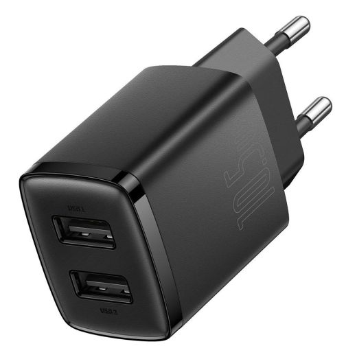 Зарядний пристрій Baseus Compact Charger 2U 10.5W Black (CCXJ010201)