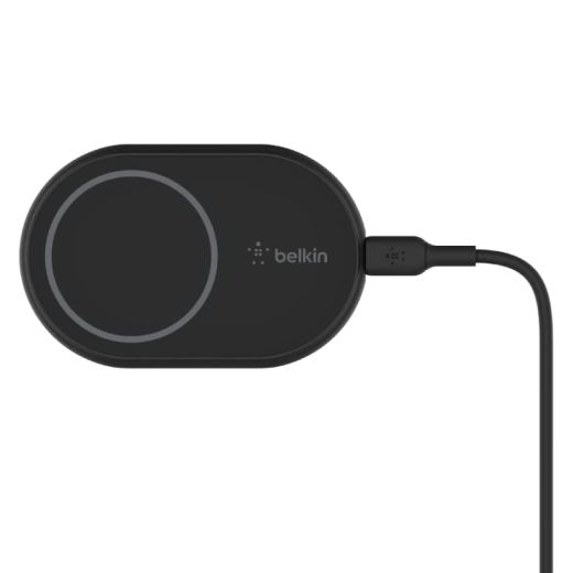 Автомобильный держатель с беспроводной зарядкой Belkin Magnetic Wireless Car Charger Black (WIC004btBK) (Включена автомобильная зарядка в прикуриватель + кабель)