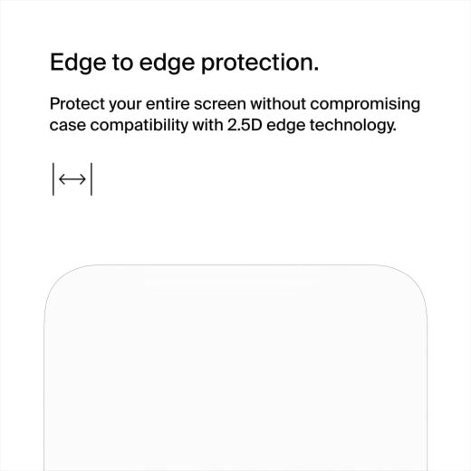 Защитное стекло Belkin TemperedGlass Treated Screen Protector для iPhone 16 Plus | 15 Plus (OVA136zz)