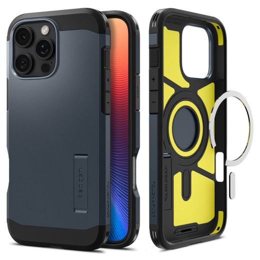 Протиударний чохол Spigen Tough Armor MagSafe Metal Slate для iPhone 16 Pro Max (ACS08014)