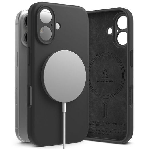 Силіконовий чохол Ringke Silicone Magnetic Black для iPhone 16