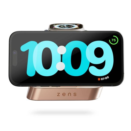 Беспроводная зарядка Zens Nightstand Charger Pro 2 (2 в 1) Qi2 15W Copper (ZEDC28W/00)