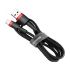 Кабель Baseus Cafule USB 2.0 to Lightning 1.5A 2m Black/Red (CALKLF-C19)