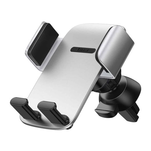 Держатель для телефона в машину Baseus Easy Control Pro Clamp Car Mount Holder (Air Outlet Version) Silver (SUYK010112)