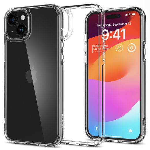 Прозорий чохол Spigen Crystal Hybrid Crystal Clear для iPhone 15 (ACS06483)