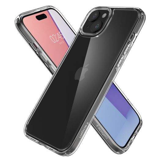 Прозорий чохол Spigen Crystal Hybrid Crystal Clear для iPhone 15 (ACS06483)