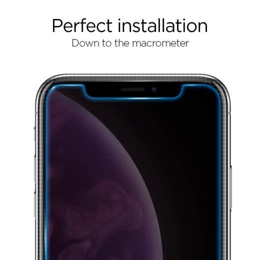 Захисне скло Spigen GLAS.tR для iPhone 11 Pro Max/XS MAX (2 скла + рамка для поклейки)