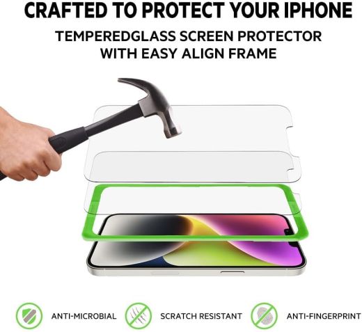 Захисне скло Belkin TemperedGlass Treated Screen Protector (2 Pack) для iPhone 16 | 15 (OVA143zz)