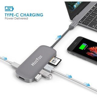 Адаптер HooToo Shuttle USB-C Hub Space Grey для Mac