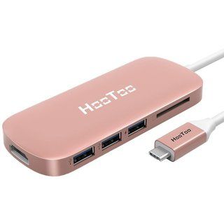 Адаптер HooToo Shuttle USB-C Hub Rose Gold для Mac