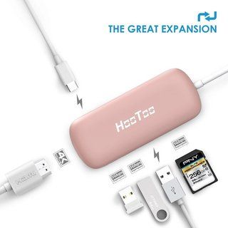 Адаптер HooToo Shuttle USB-C Hub Rose Gold для Mac