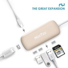 Адаптер HooToo Shuttle USB-C Hub Gold для Mac