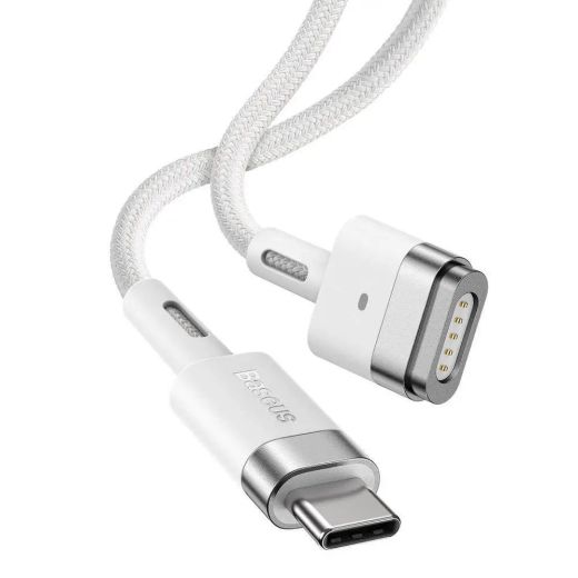 Кабель Baseus Magsafe Zinc Magnetic Type-C to T-shaped 60W (2m) - White (CATXC-V02)