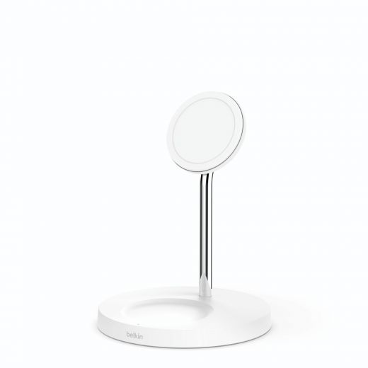 Бездротова зарядка Belkin MagSafe iPhone 12 White 2-in-1 Wireless Charger (WIZ010VFWH)