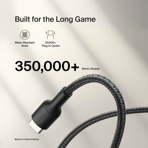 Кабель Belkin USB-C to USB-C Cable 60W для Nintendo Switch 2 (ENA008fq2MBK)