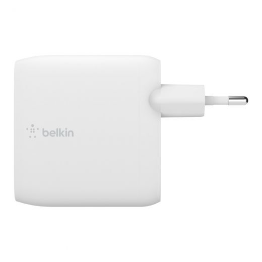Быстрая зарядка Belkin GAN 50+18W Dual USB-С White (WCH003VFWH)