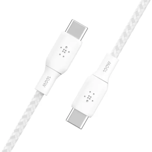 Кабель Belkin BoostCharge USB-C to USB-C Cable 2 метра 100W White (CAB014bt2MWH)