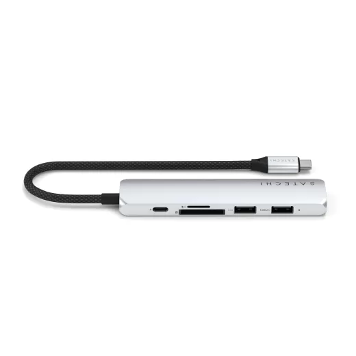 Адаптер Satechi 6 в 1 USB-C Slim Multiport Adapter Silver (ST-P6SS)