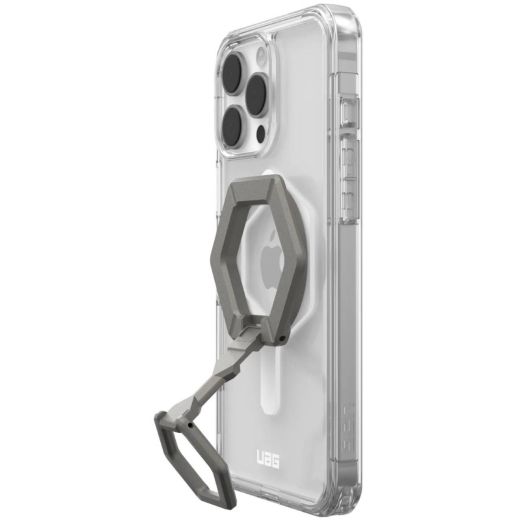 Протиударний чохол з підставкою UAG Plyo MagSafe Ice White plus Titanium Ring для iPhone 16 Pro Max (1144811BV01)
