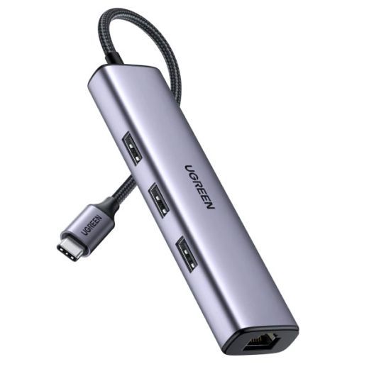 Адаптер Ugreen 4-в-1 USB-C to Ethernet Grey (60600) 