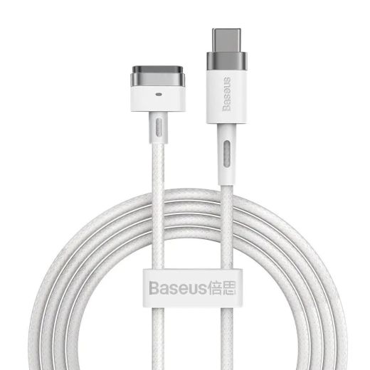 Кабель Baseus Magsafe Zinc Magnetic Type-C to T-shaped 60W (2m) - White (CATXC-V02)
