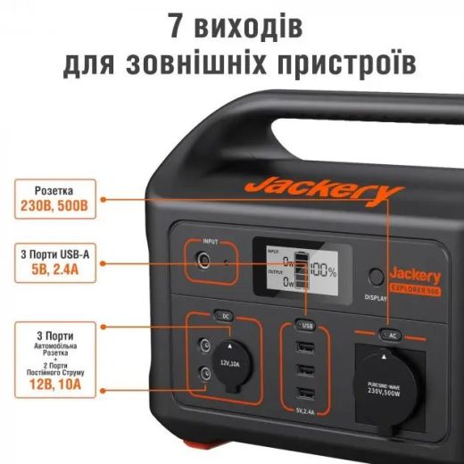 Портативна електростанція JACKERY EXPLORER 500EU