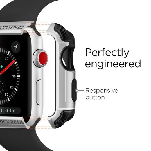 Чохол Spigen Tough Armor Silver для Apple Watch 44mm Series 4