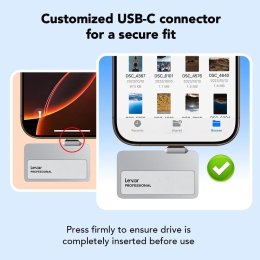 Зовнішній накопичувач Lexar 1TB Professional Go Portable SSD w/Hub