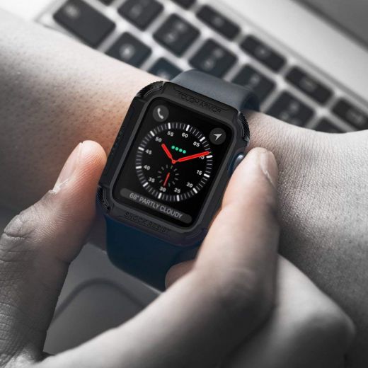 Чехол Spigen Tough Armor Black для Apple Watch 44mm Series 4