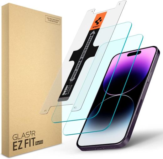 Захисне скло Spigen Tempered Glass Screen Protector Refills [GlasTR EZ FIT Refills] (2 шт.) для iPhone 14 Pro Max (B0BG99PLDX)