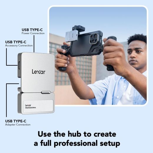 Зовнішній накопичувач Lexar 1TB Professional Go Portable SSD w/Hub