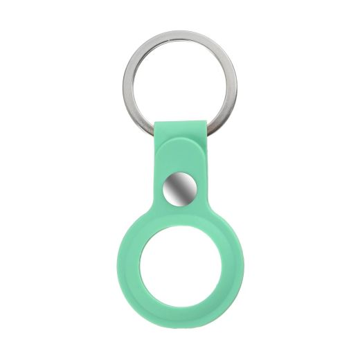 Силиконовый чехол CasePro Silicone Ring with Button Light Green для Apple AirTags
