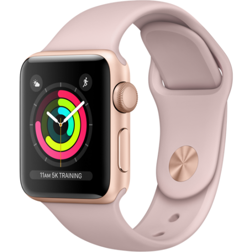 Б/У Apple Watch Series 3 38mm GPS Gold Aluminum Case with Pink Sand Sport Band (MQKW2)