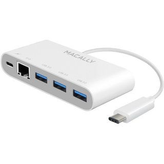 Адаптер Macally USB-C Hub to 3 port USB-A, Gigabit Ethernet and USB-C (UC3HUB3GBC)