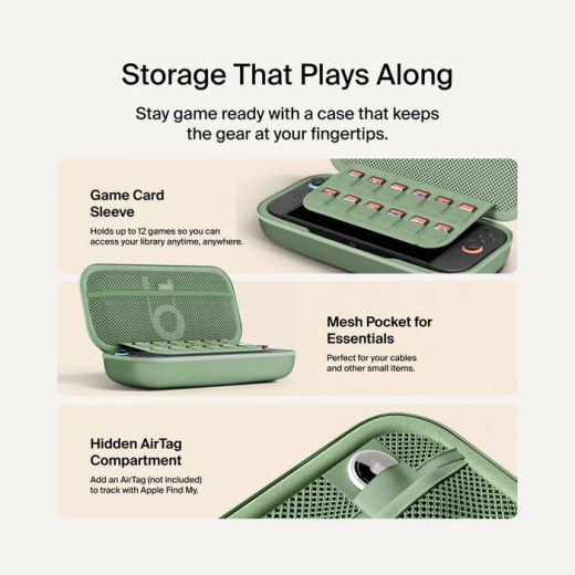 Зарядный чехол Belkin Charging Case Pistachio Green для Nintendo Switch 2 (ENA001fqSE-V1)