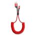 Кабель-пружина Baseus Fish Eye Spring Data USB-A - Type-C 2A/1m Red (CATSR-09) Кабель-пружина Baseus Fish Eye Spring Data USB-A - Type-C 2A/1m Red (CATSR-09)