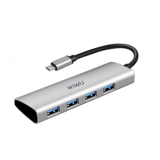 Адаптер Wiwu Alpha 4 в 1 А440 Type-C to 4 USB 3.0