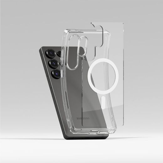 Прозрачный чехол Ringke Fusion Magnetic Magsafe Clear для Samsung S25 Ultra