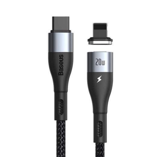 Магнитный кабель Baseus Zinc Magnetic Safe Fast Charging Data Cable Type-C to IP Lightning PD 20W 1m Black (CATLXC-01)